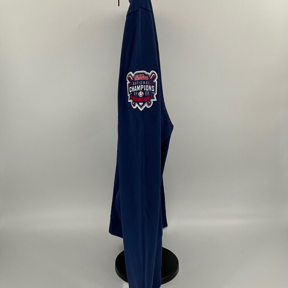 Ole Miss Baseball Quarter-Zip with Embroidered CWS Championship Emblem - L - NWT - Picture 3 of 7